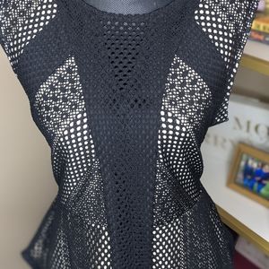 Beautiful black crochet lace top